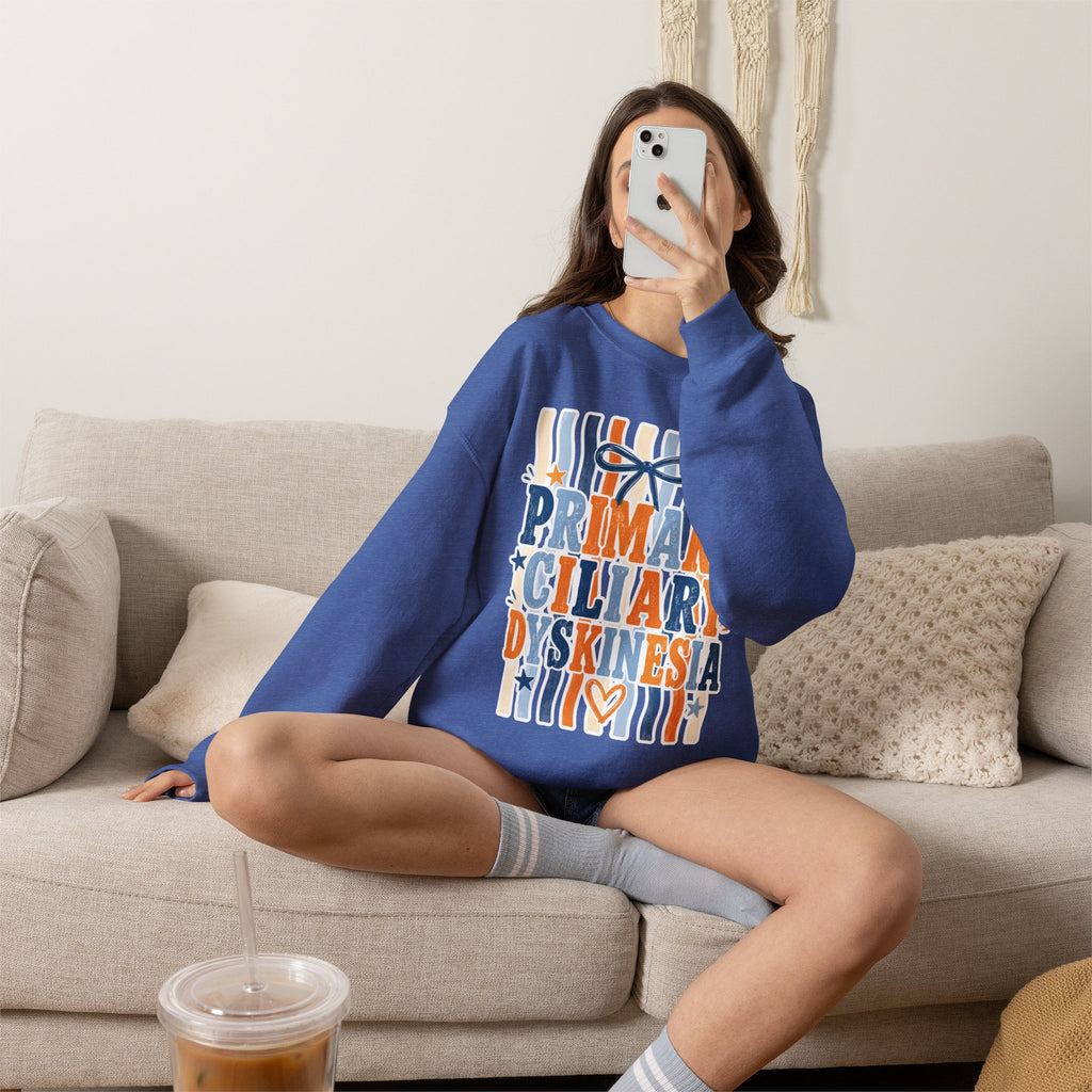 Primary Ciliary Dyskinesia Awareness Crewneck Sweatshirt