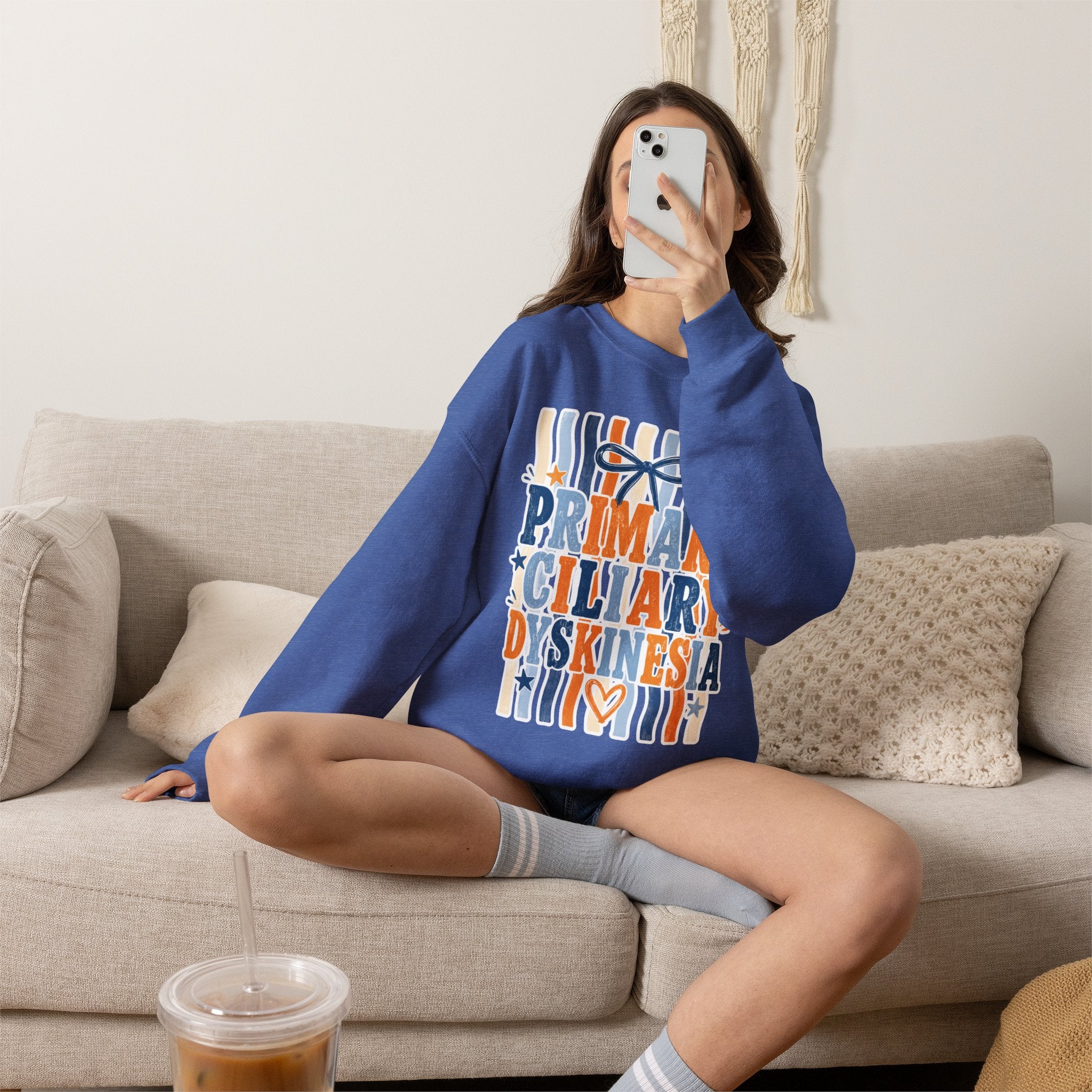 Primary Ciliary Dyskinesia Awareness Crewneck Sweatshirt