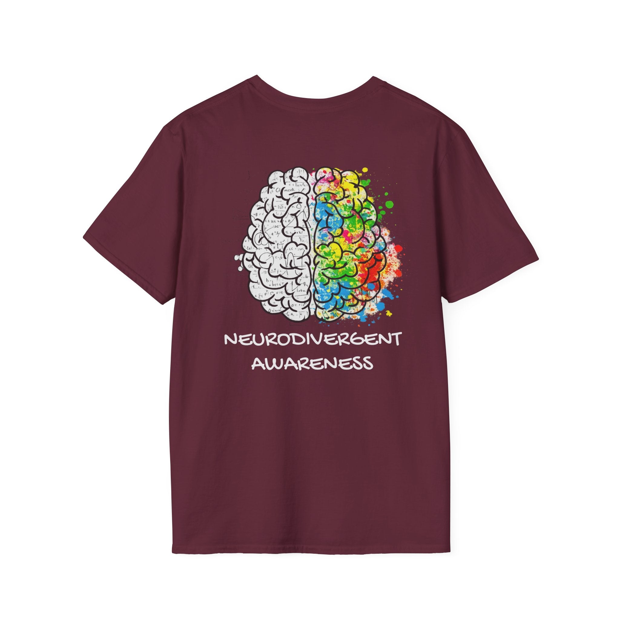 Neurodivergent Awareness T-Shirt — Colorful Brain Infinity Symbol