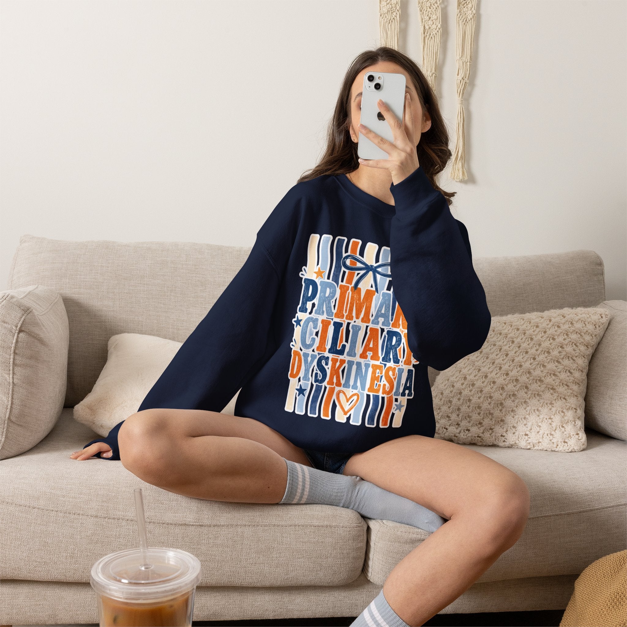 Primary Ciliary Dyskinesia Awareness Crewneck Sweatshirt