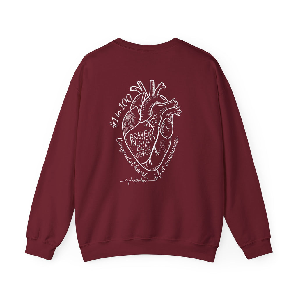 Bravery in Every Beat CHD CREWNECK