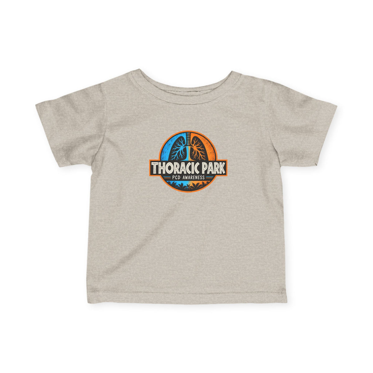 Infant Tee — "Thoracic Park" Baby T‑Shirt (Cute Dinosaur Medical Humor)