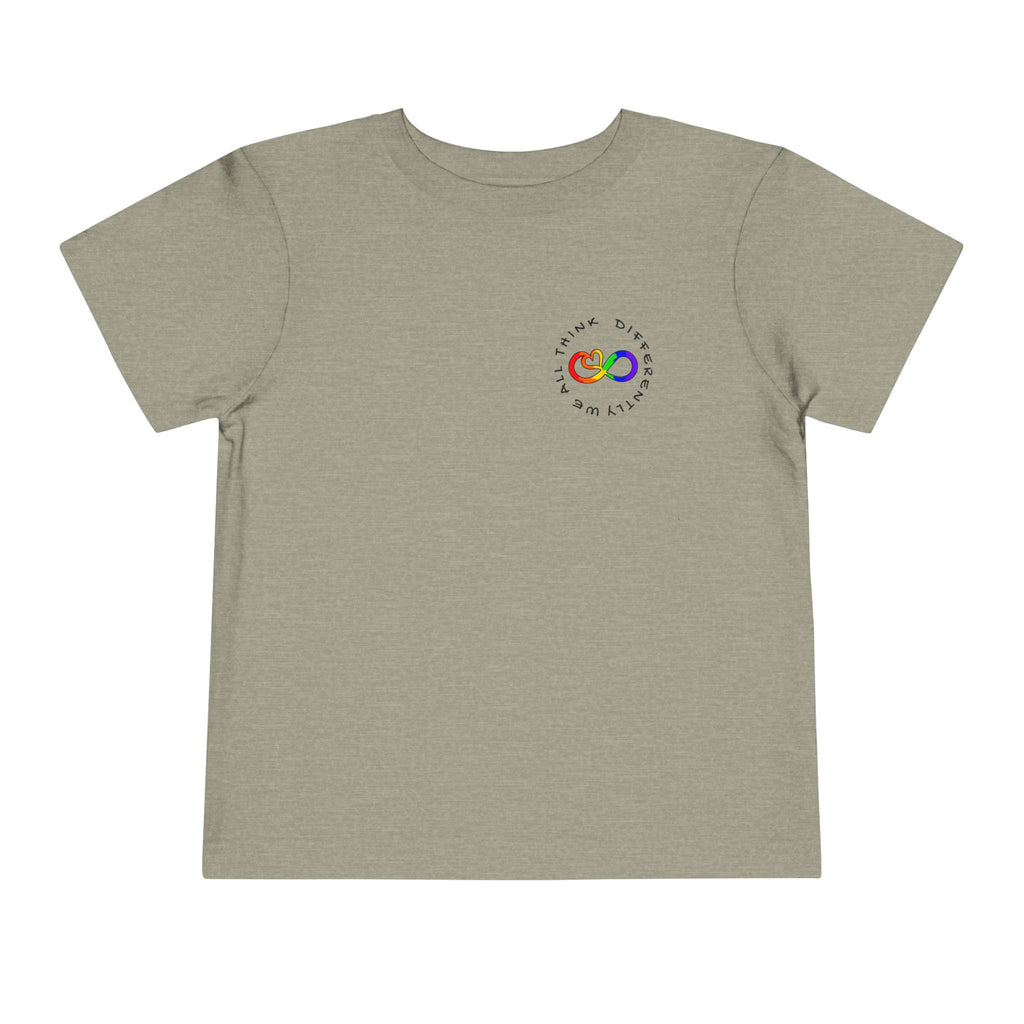 Toddler Neurodivergent Awareness T-Shirt — Colorful Brain Design