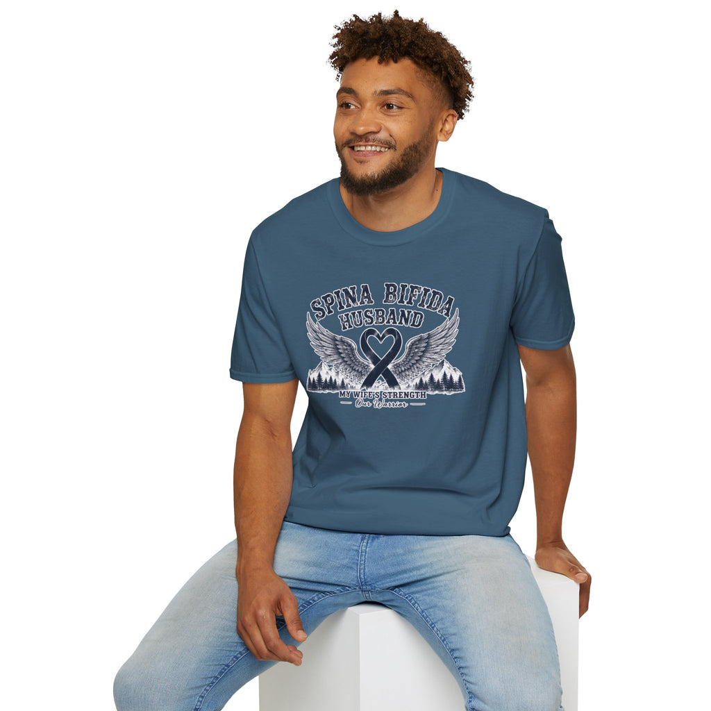 Spina Bifida Husband T-Shirt — My Wife’s Strength Support Tee