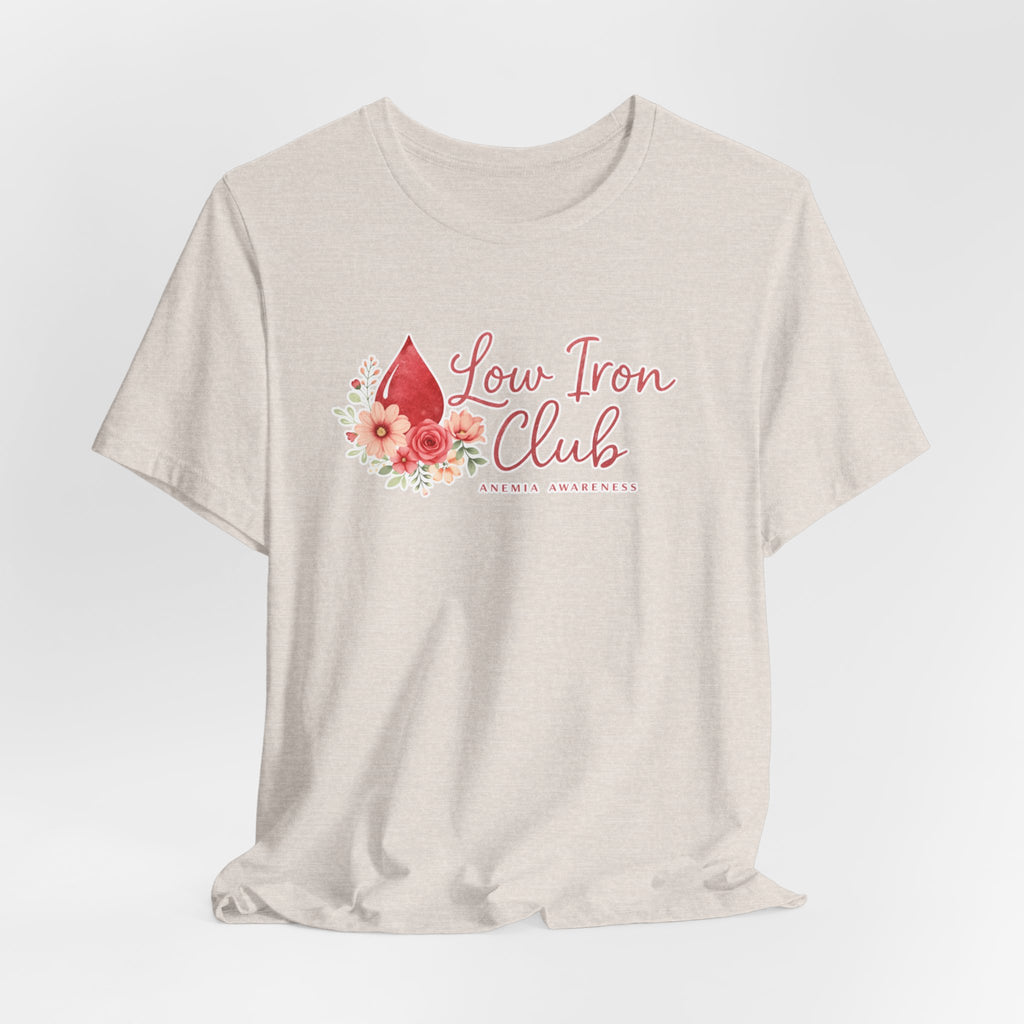 Low Iron Club Tee — Women’s Anemia Awareness Floral Shirt