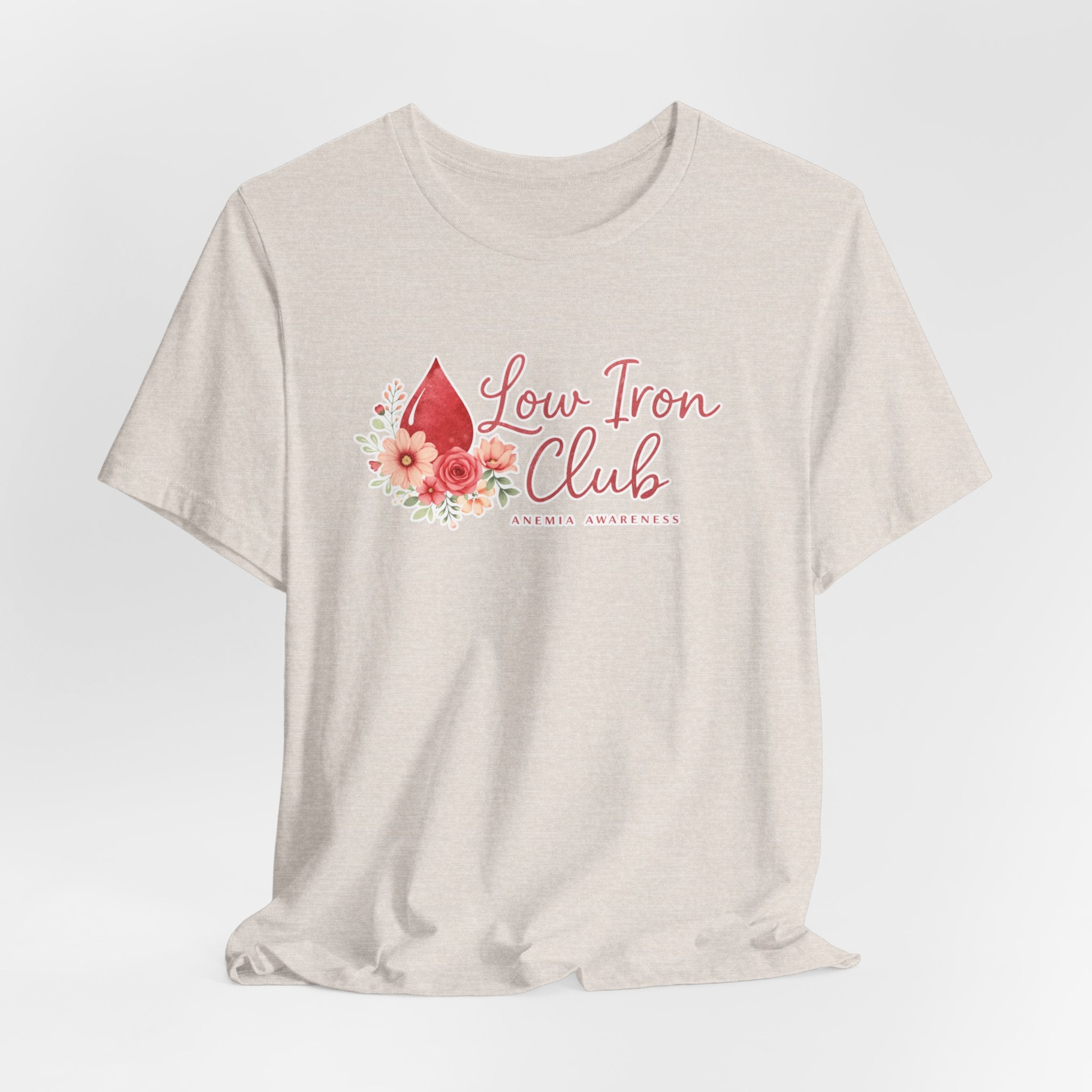 Low Iron Club Tee — Women’s Anemia Awareness Floral Shirt
