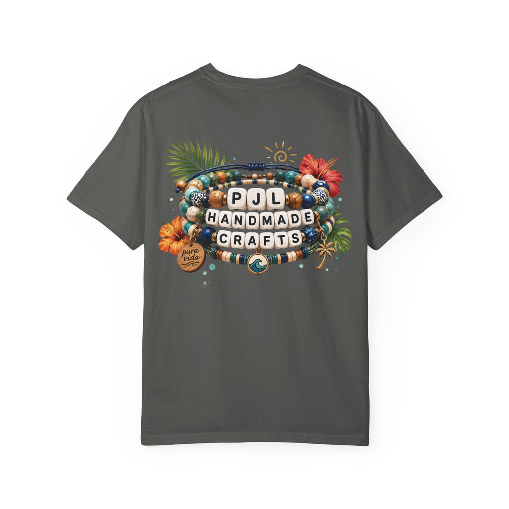 PJL Handmade Crafts Beaded Logo T-Shirt