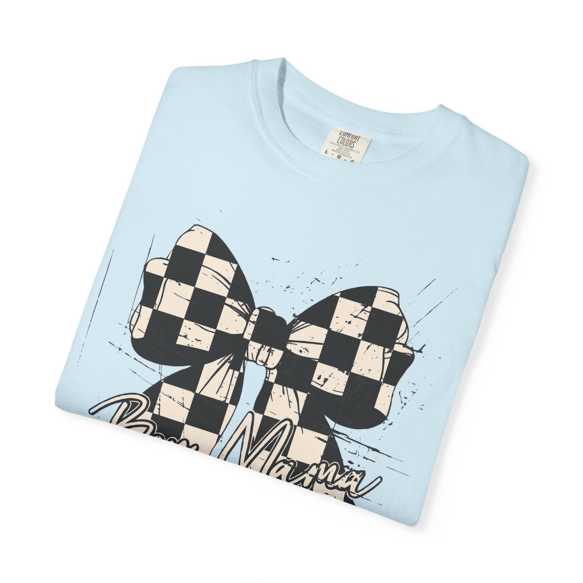 Boy Mom Distressed Checkered T-shirt