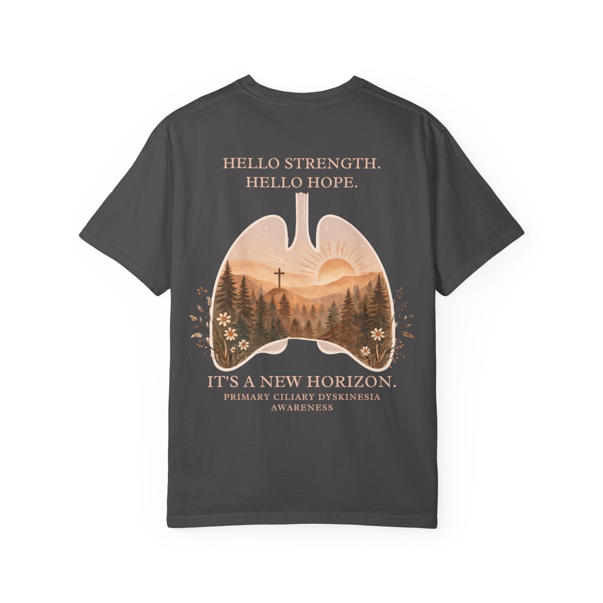 PCD Awareness Crewneck Sweatshirt — HELLO HOPE. NEW HORIZON. Tee