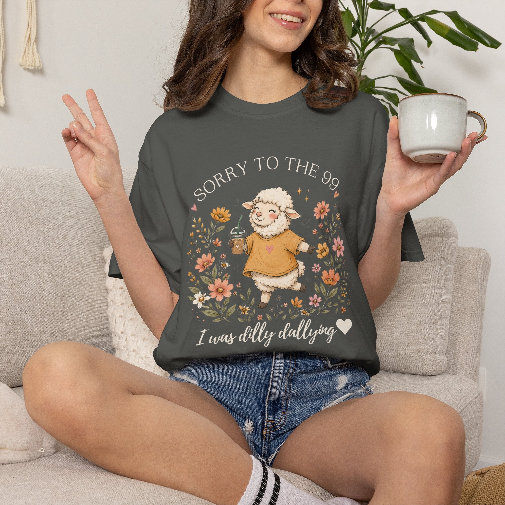 Christian Sheep T-Shirt — "Sorry to the 99, I was dally dallying"