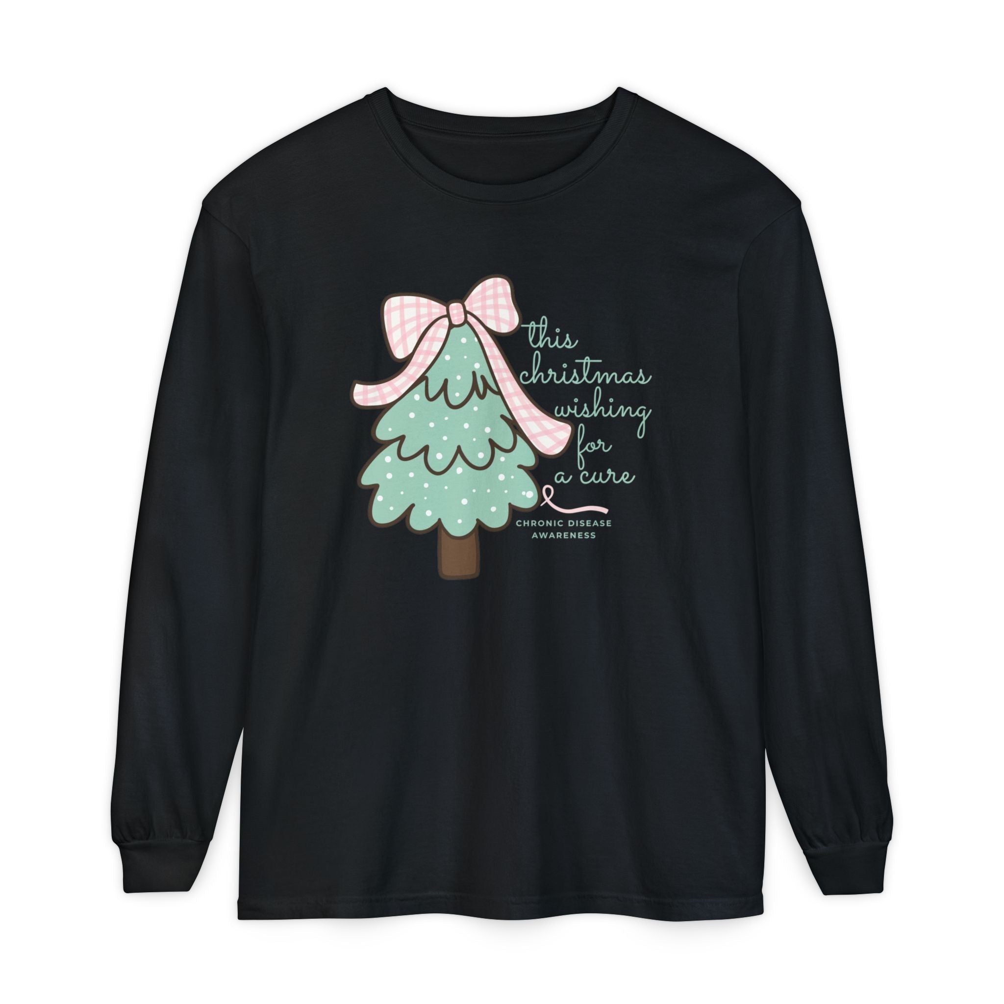 Chronic Illness Awareness Long Sleeve T-Shirt - Christmas Cure Wish