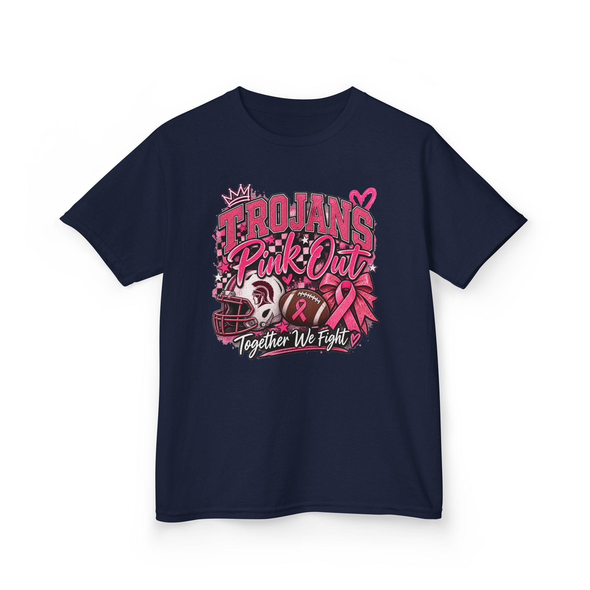 Kids Tee — Trojans Pink Out “Together We Fight” Breast Cancer Awareness