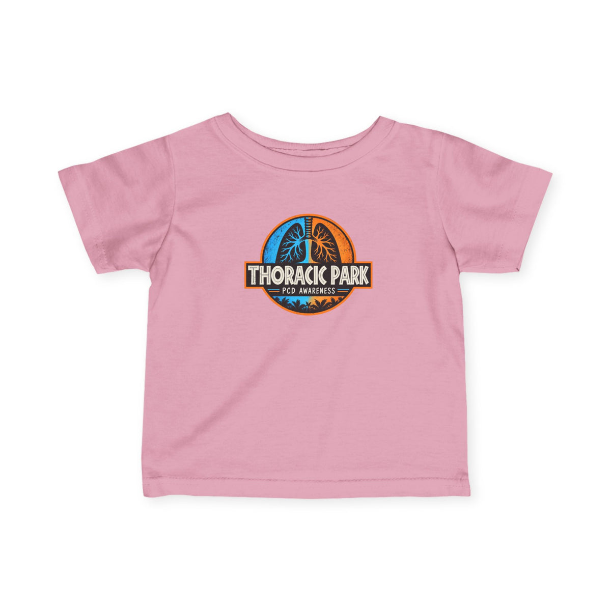 Infant Tee — "Thoracic Park" Baby T‑Shirt (Cute Dinosaur Medical Humor)