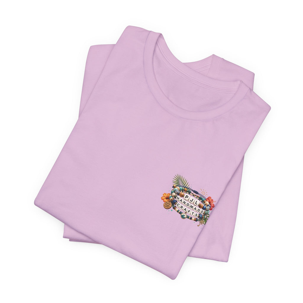 PJL Handmade Crafts Beaded Logo T-Shirt