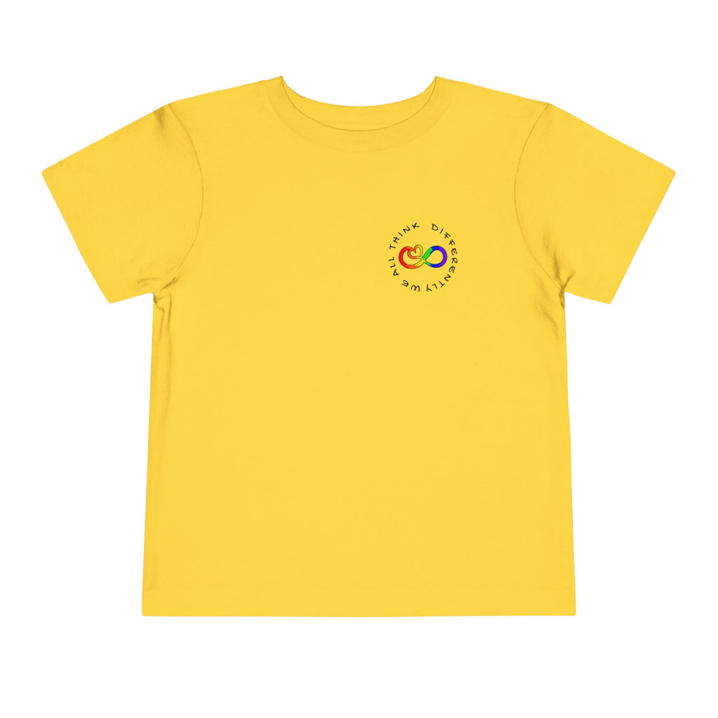 Toddler Neurodivergent Awareness T-Shirt — Colorful Brain Design