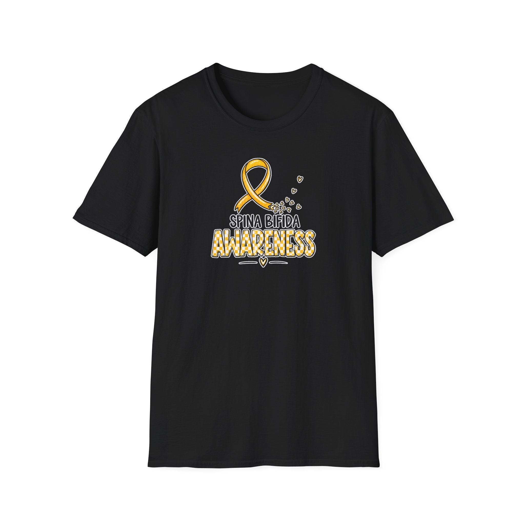 Spina Bifida Awareness T-Shirt — Gold Ribbon Support Tee