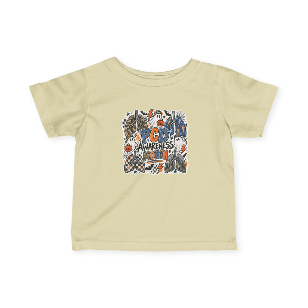 Infant Tee — PCD Awareness Month Pumpkin Ghosts Design