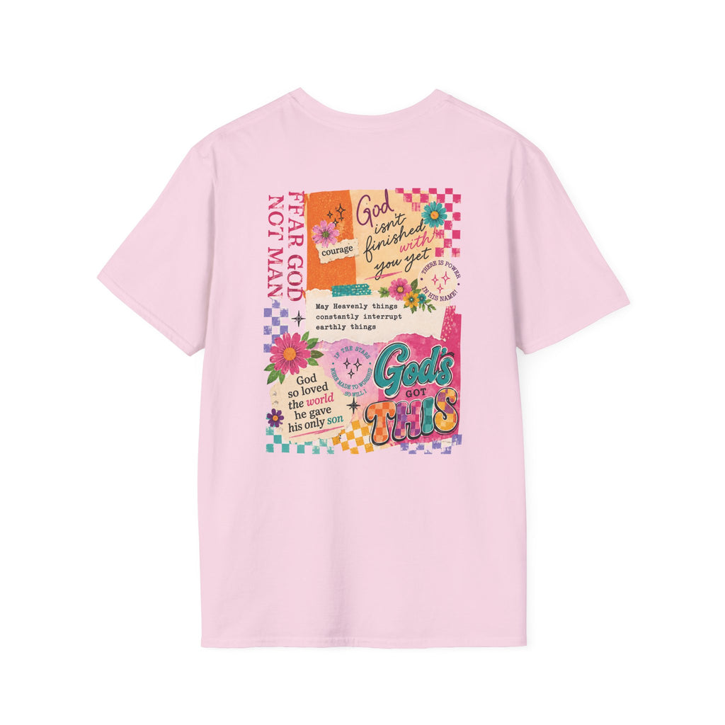 Christian T-Shirt — "God so loved the world he gave his only son" Pocket Design