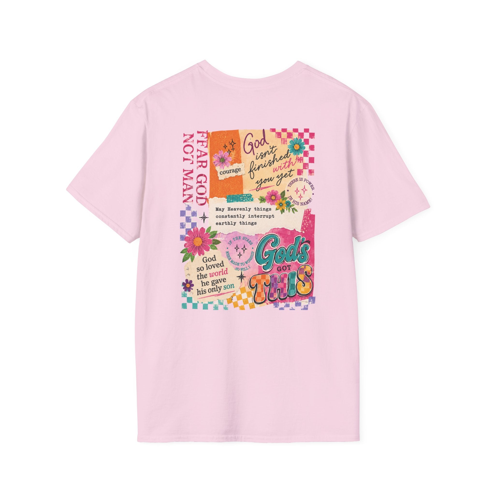 Christian T-Shirt — "God so loved the world he gave his only son" Pocket Design
