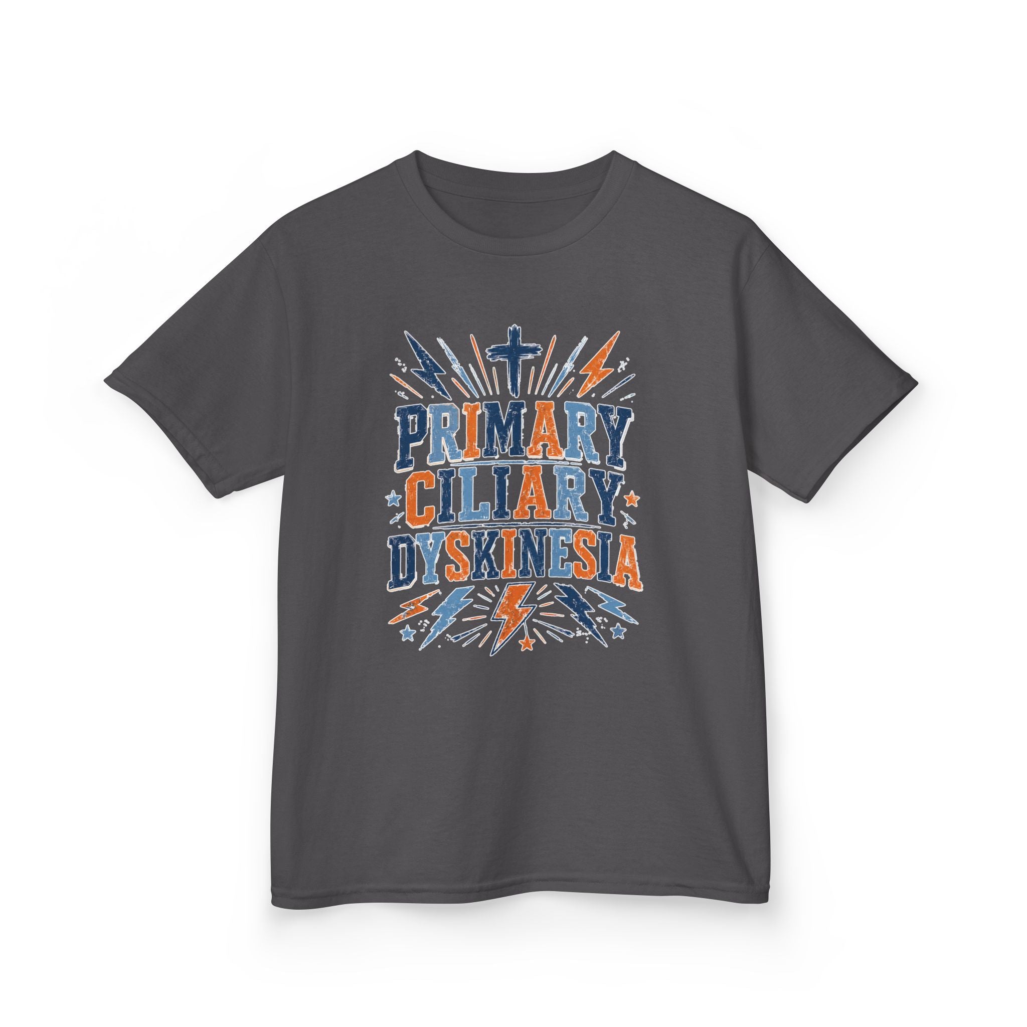 The Kade youth tee— Primary Ciliary Dyskinesia Awareness