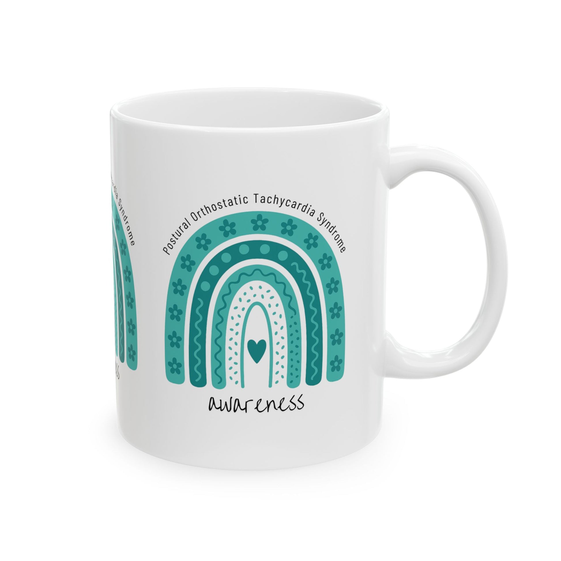 Mug - POTS Awareness Rainbow Ceramic Mug (11oz, 15oz)