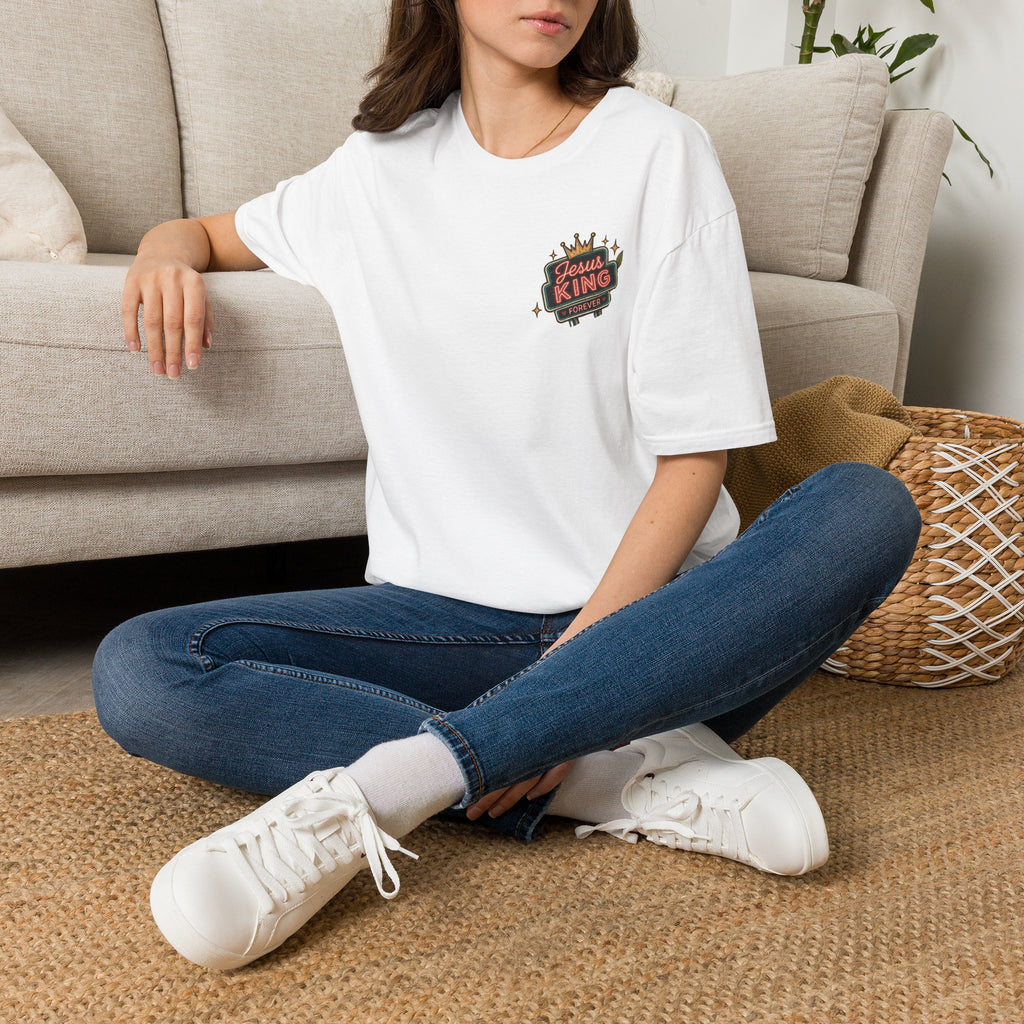 Jesus Is King T-Shirt — Retro Crown Faith Tee