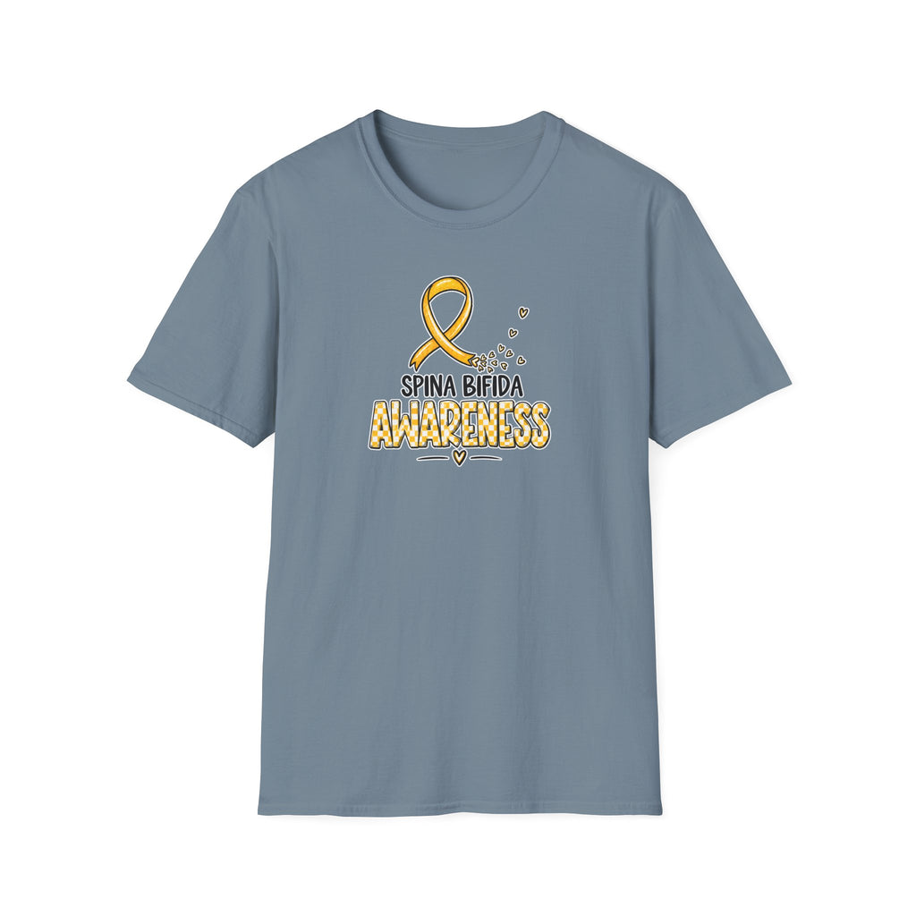 Spina Bifida Awareness T-Shirt — Gold Ribbon Support Tee