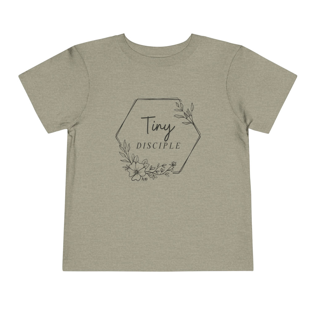 Toddler Tee - "Tiny Disciple" Floral Christian Baby Shirt