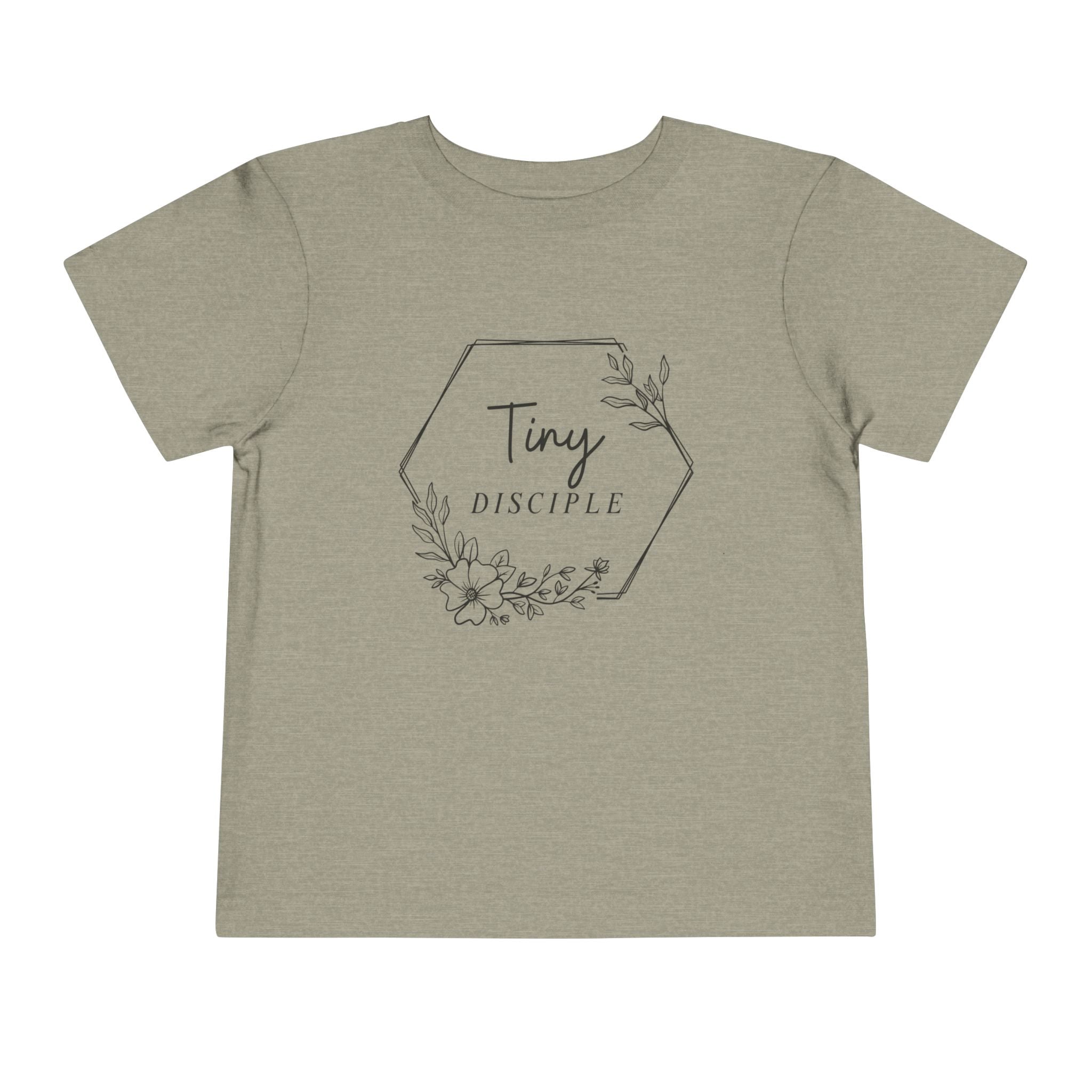Toddler Tee - "Tiny Disciple" Floral Christian Baby Shirt