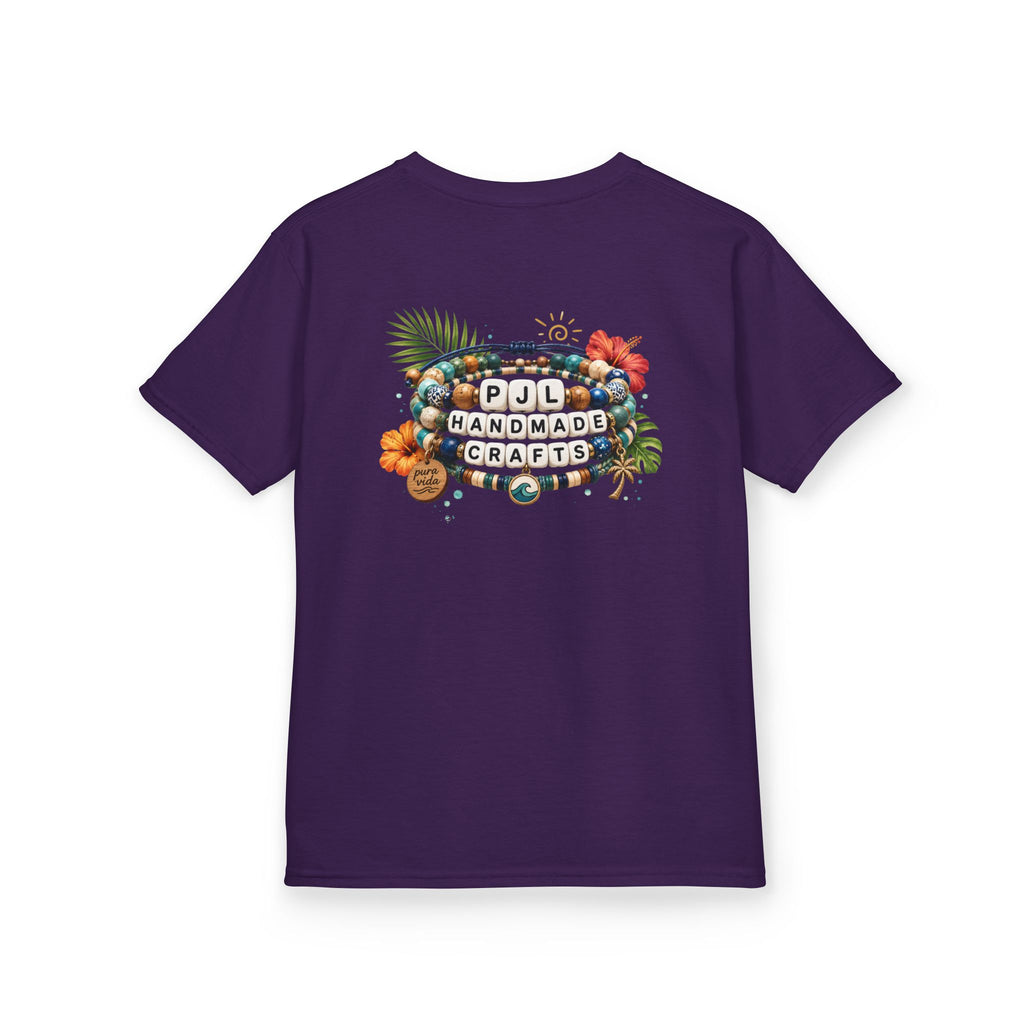 Kids Tee — PJL Handmade Crafts Tropical Floral Logo