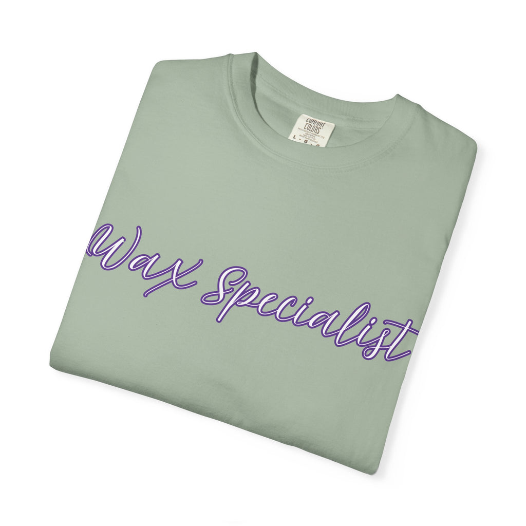 Wax Specialist T-Shirt — Lavender Script Tee