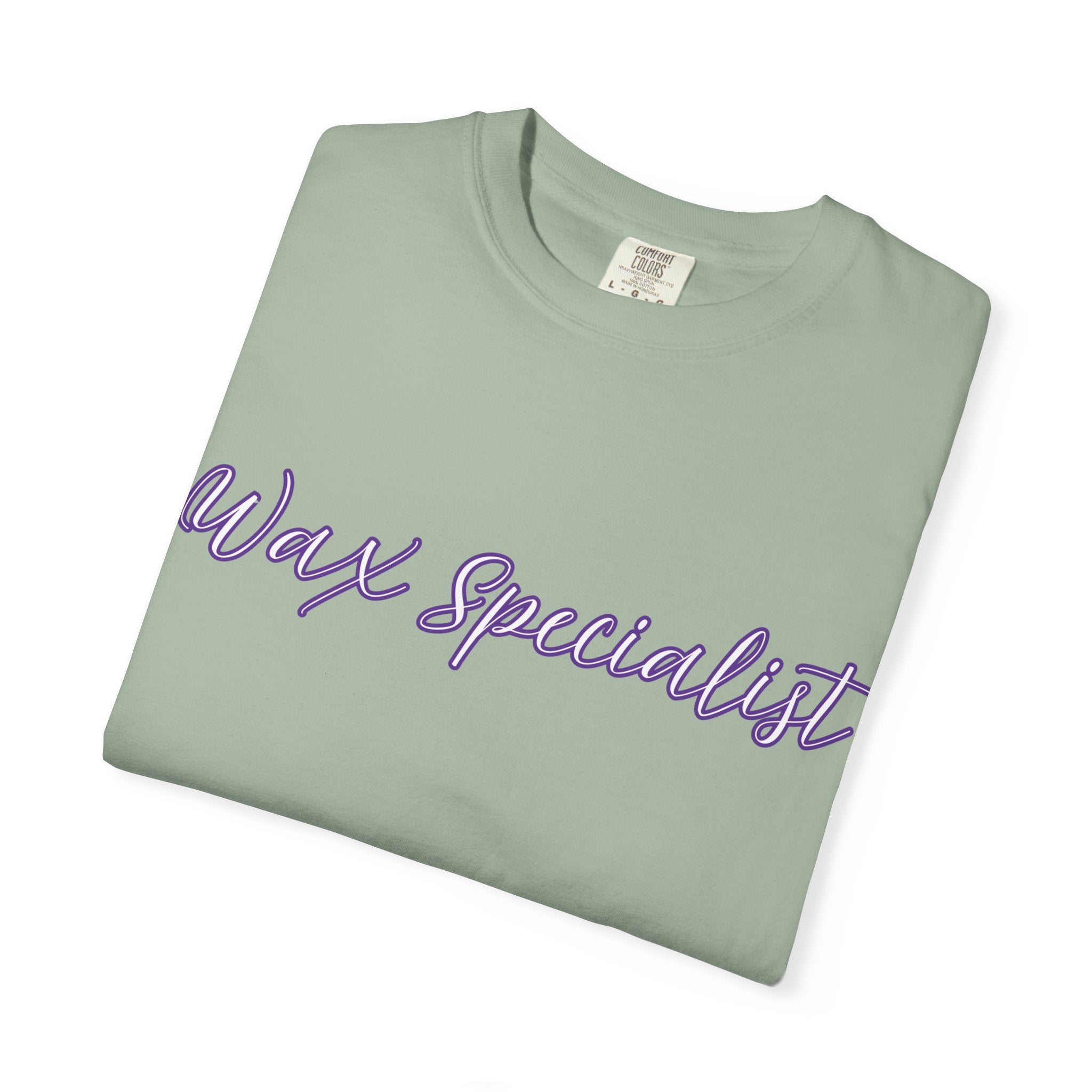 Wax Specialist T-Shirt — Lavender Script Tee