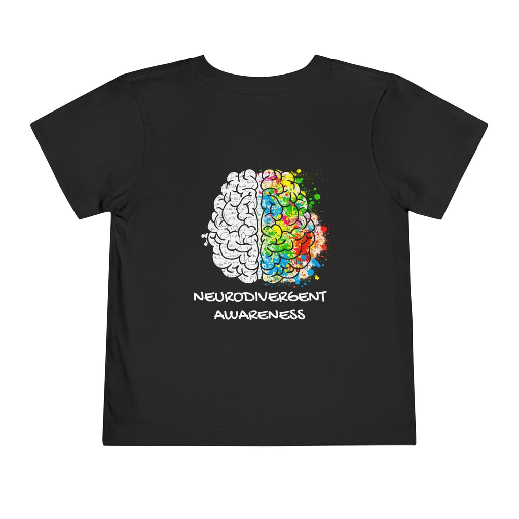 Toddler Neurodivergent Awareness T-Shirt — Colorful Brain Design