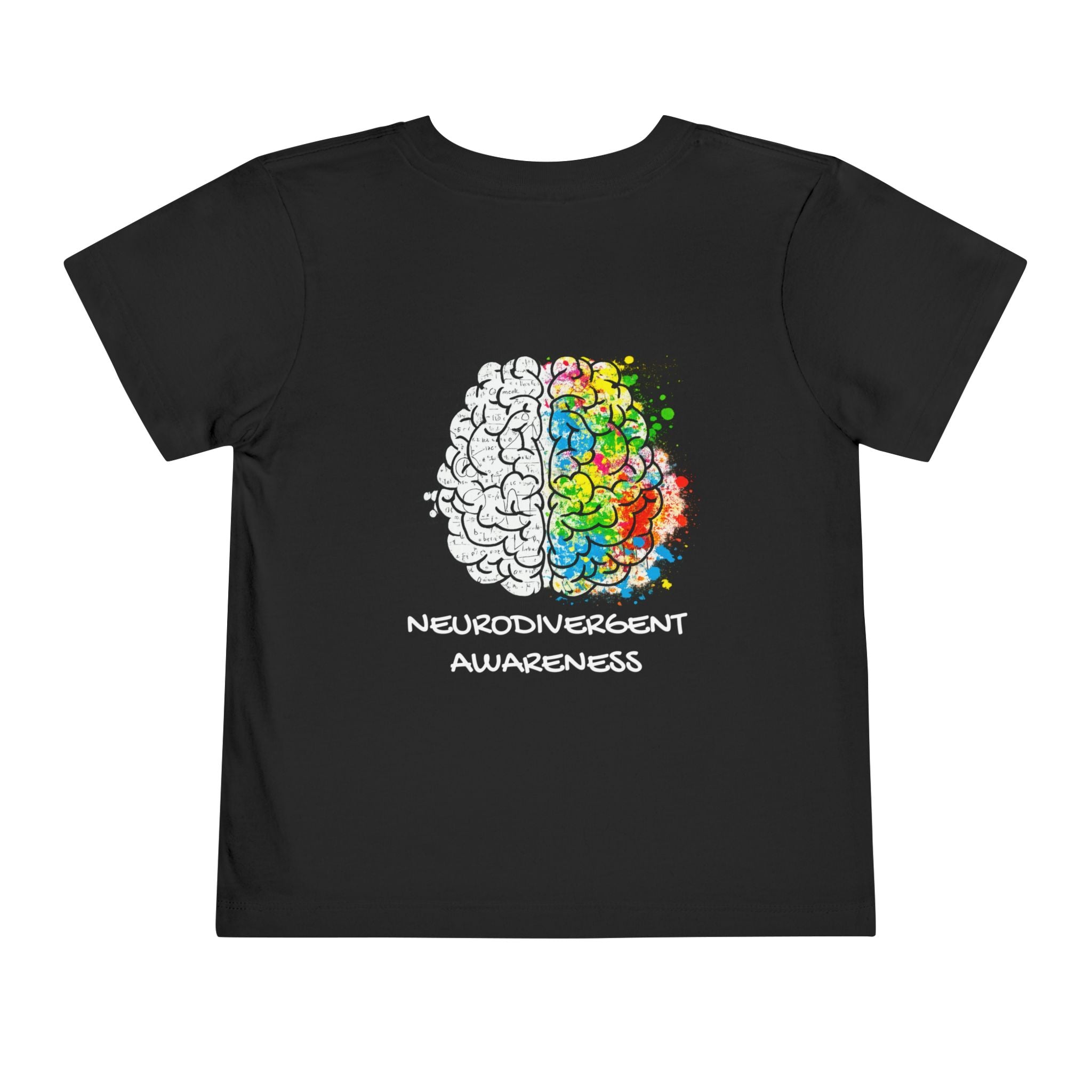 Toddler Neurodivergent Awareness T-Shirt — Colorful Brain Design