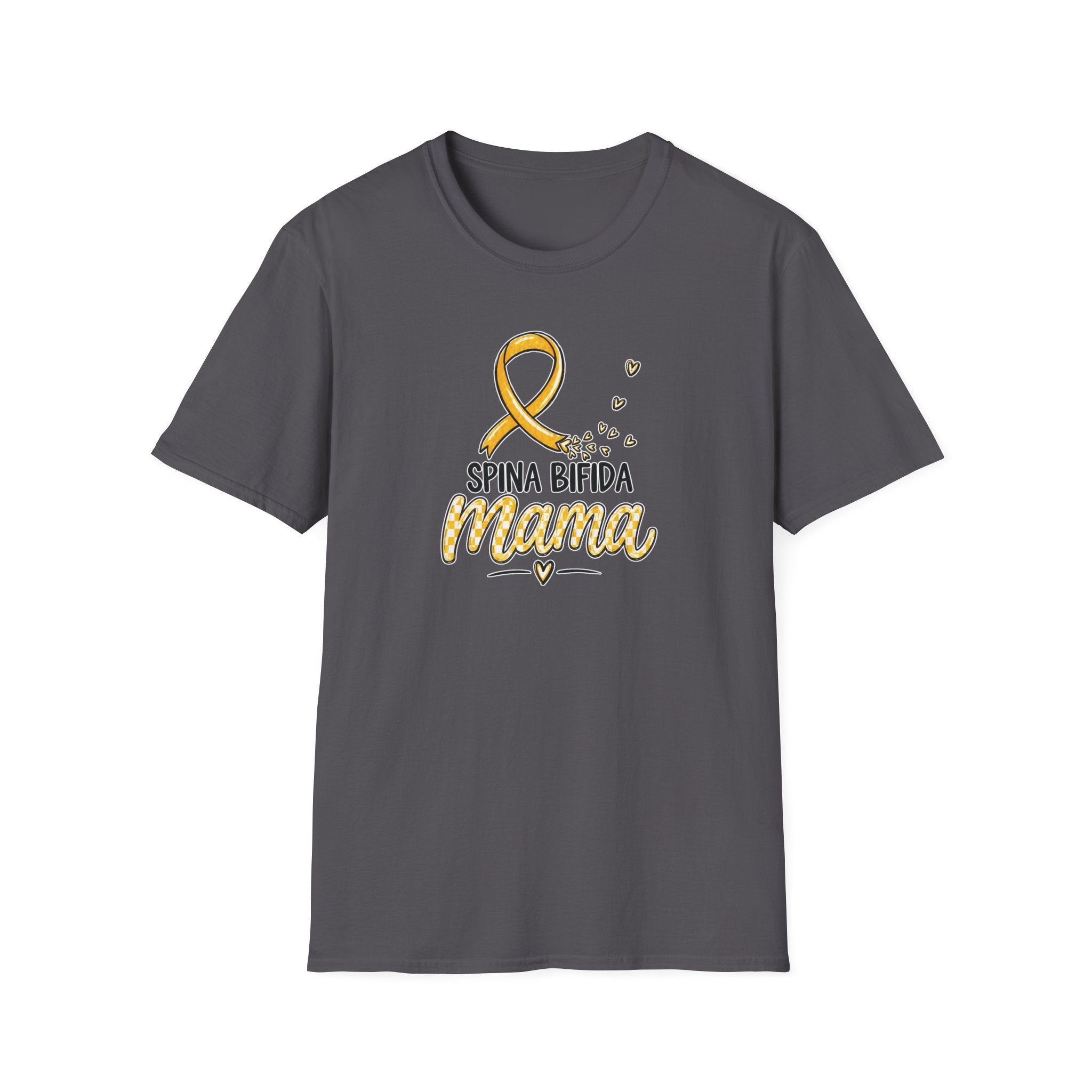 Spina Bifida Mama T-Shirt — Gold Awareness Ribbon Mom Tee