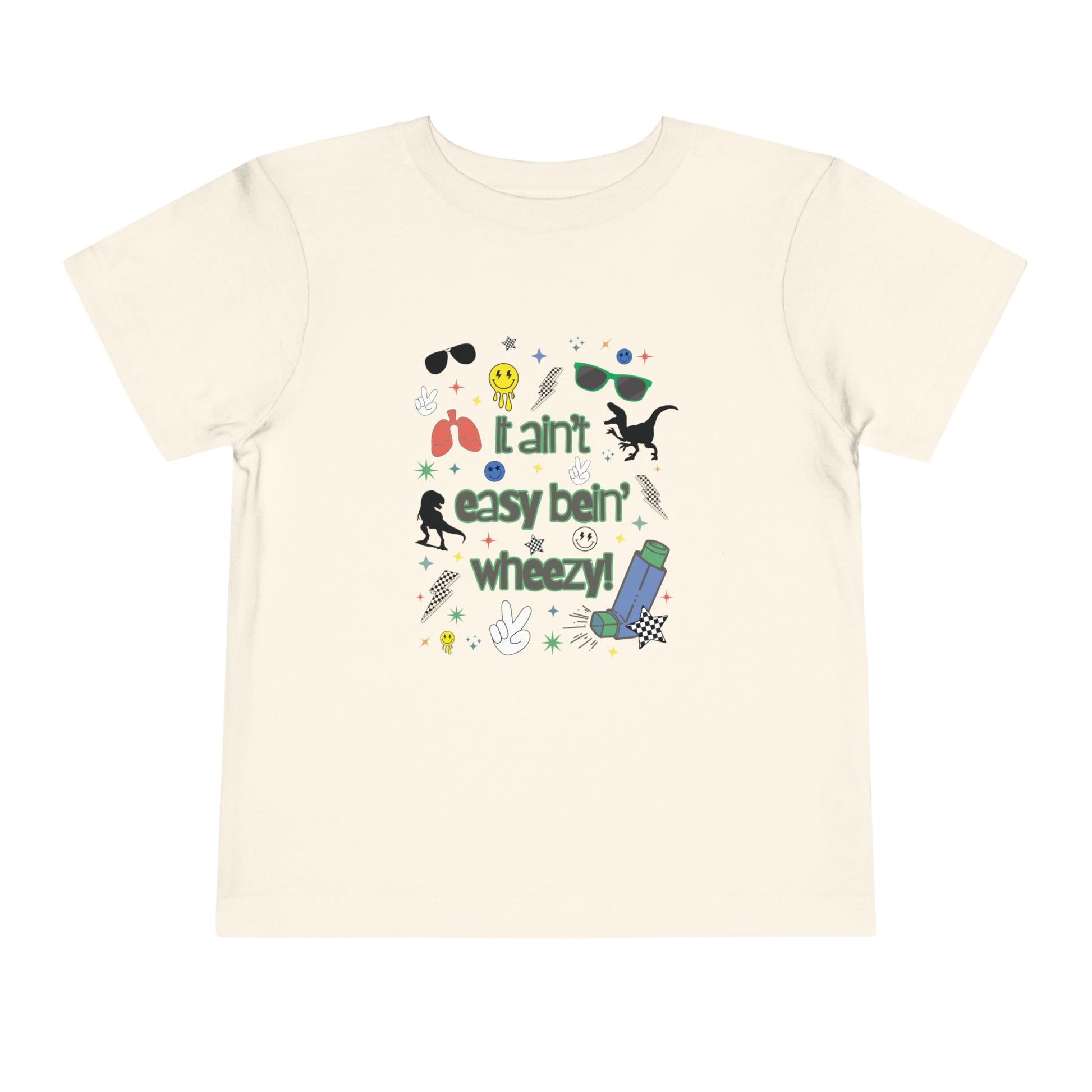 Toddler Tee - 'It Ain't Easy Bein' Wheezy' - Dino design