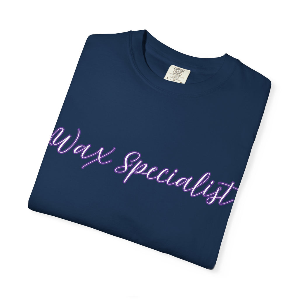 Wax Specialist T-Shirt — Lavender Script Tee
