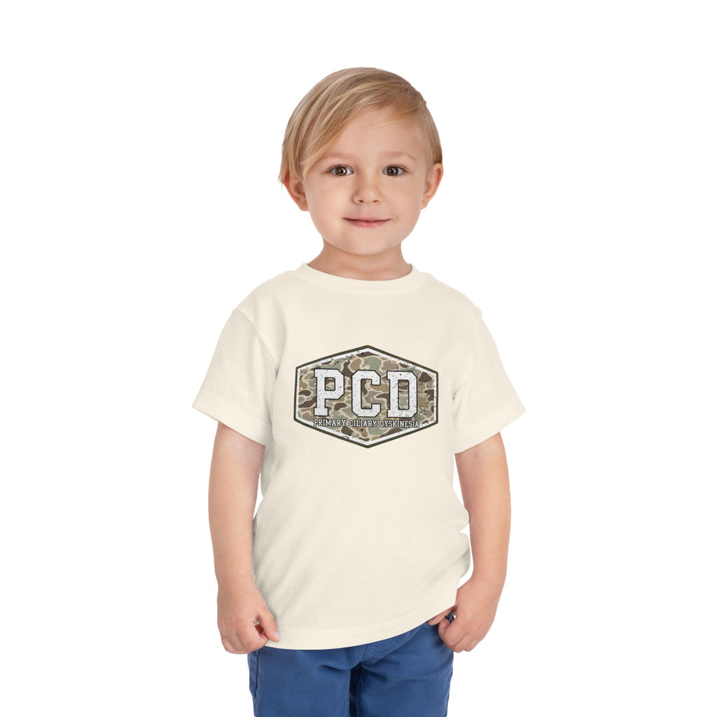 Toddler PCD Camo Logo T-Shirt — Primary Ciliary Dyskinesia Awareness Tee