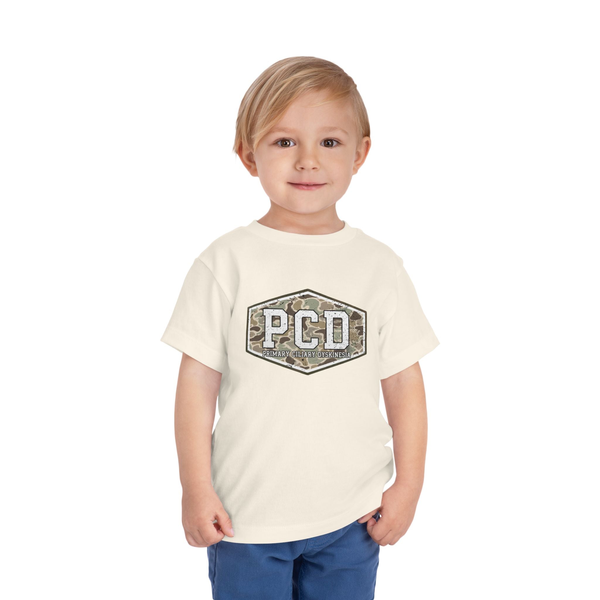 Toddler PCD Camo Logo T-Shirt — Primary Ciliary Dyskinesia Awareness Tee