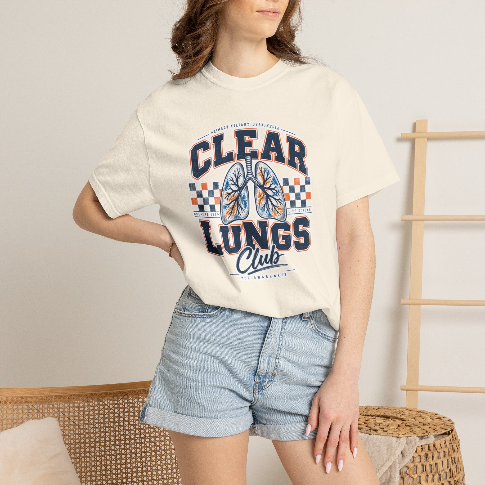 PCD Clear Lungs Club T-Shirt — Vintage Athletic Respiratory Health Tee