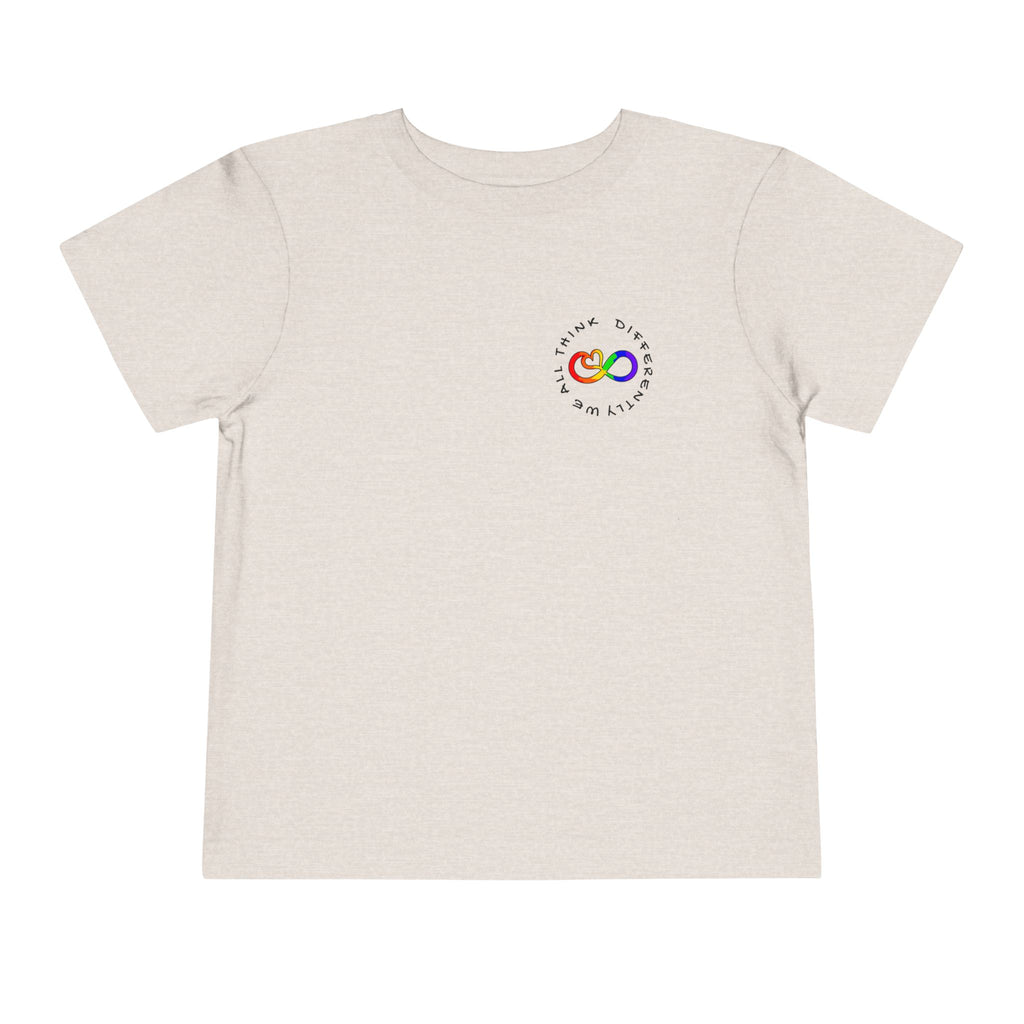 Toddler Neurodivergent Awareness T-Shirt — Colorful Brain Design