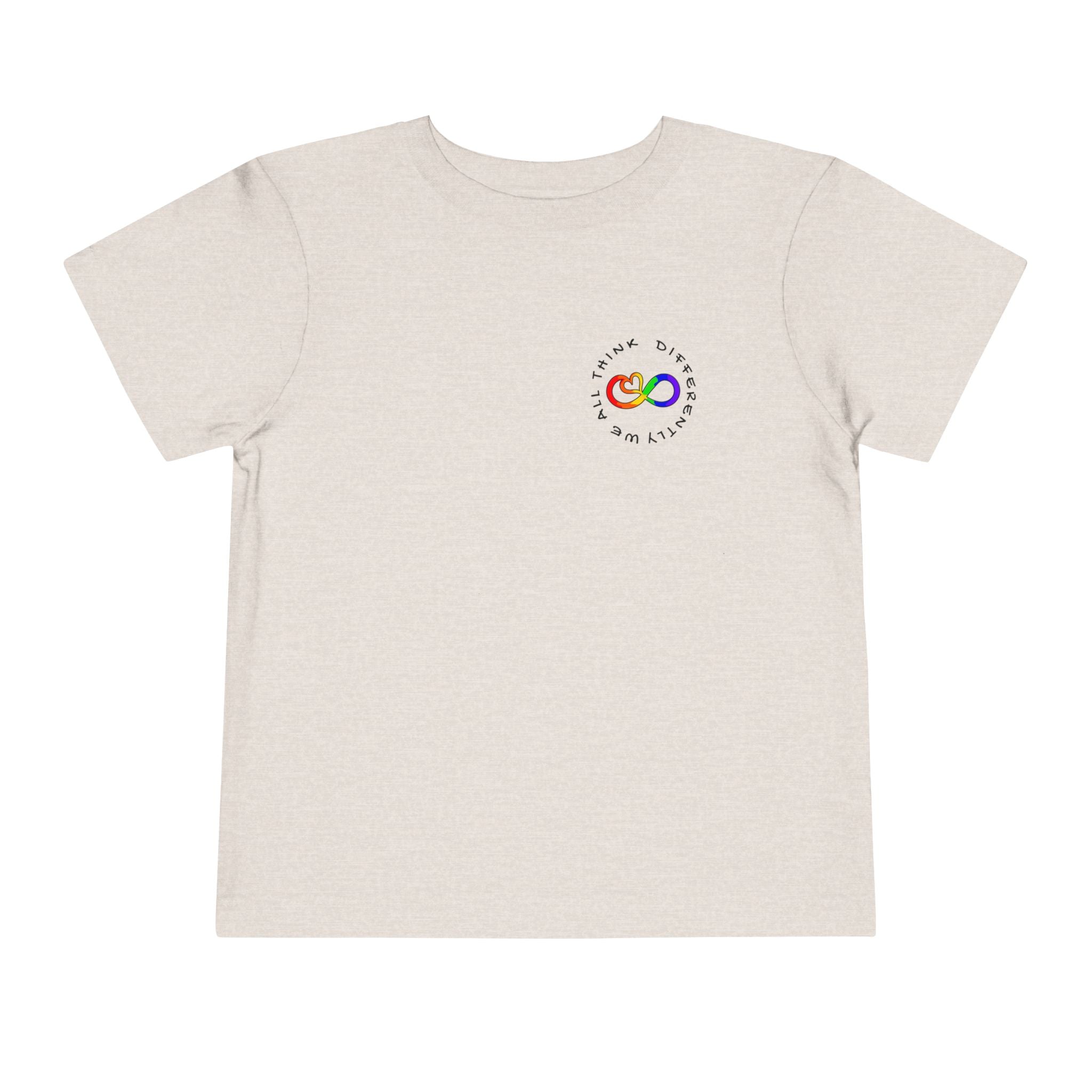 Toddler Neurodivergent Awareness T-Shirt — Colorful Brain Design