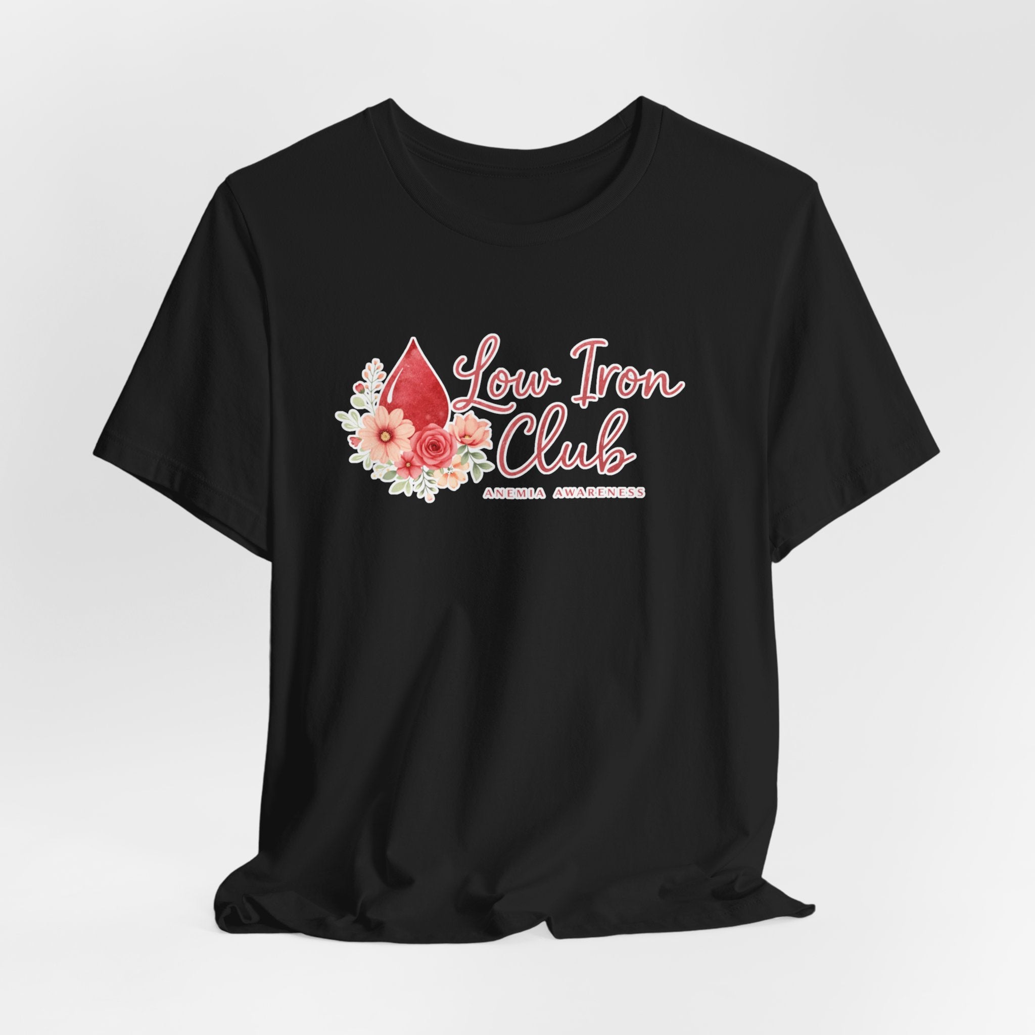 Low Iron Club Tee — Women’s Anemia Awareness Floral Shirt