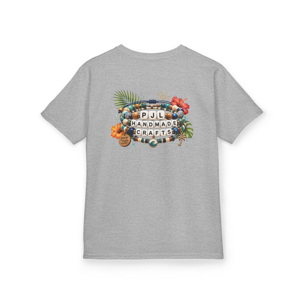 Kids Tee — PJL Handmade Crafts Tropical Floral Logo