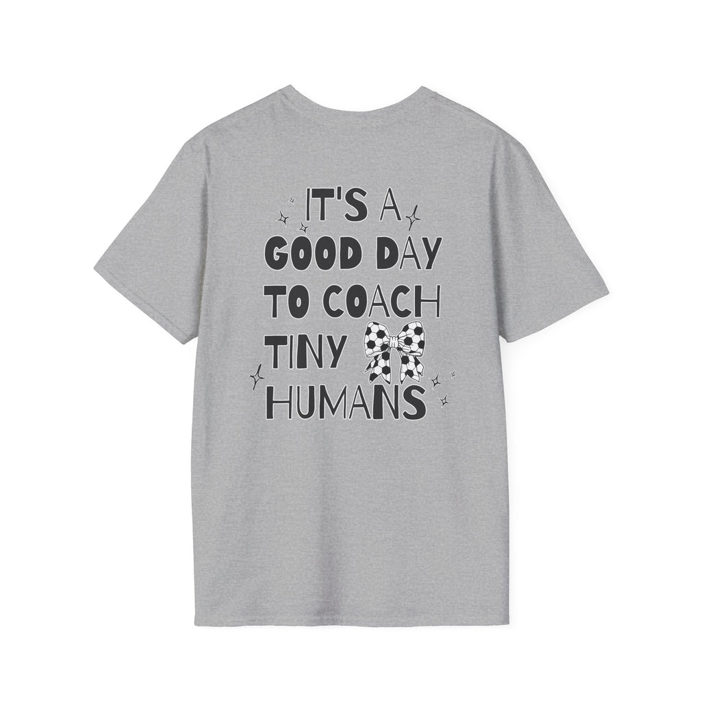 Soccer Coach T-Shirt - Tiny Humans Coaching Design