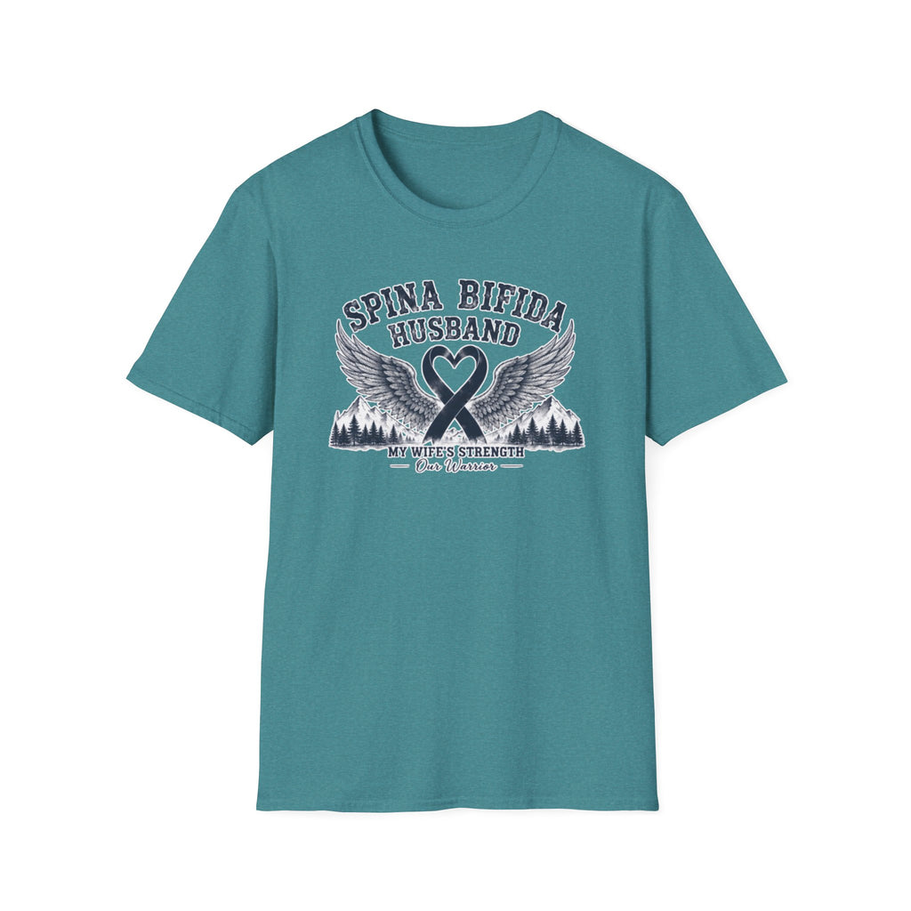 Spina Bifida Husband T-Shirt — My Wife’s Strength Support Tee