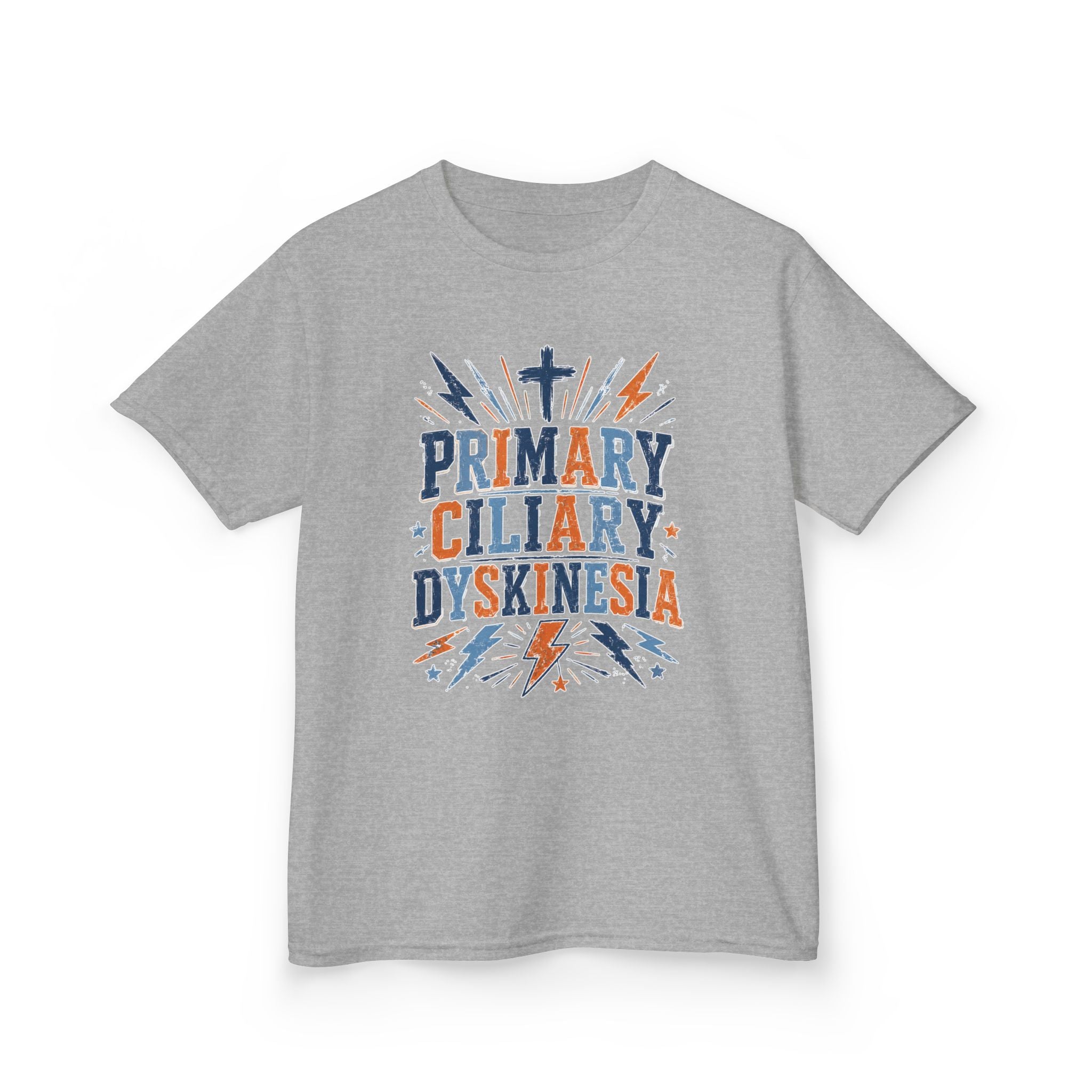 The Kade youth tee— Primary Ciliary Dyskinesia Awareness