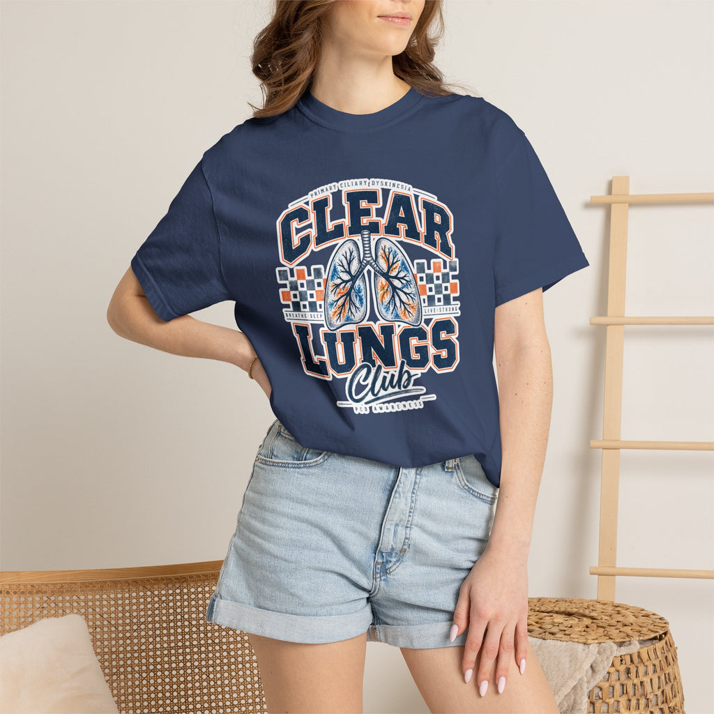 PCD Clear Lungs Club T-Shirt — Vintage Athletic Respiratory Health Tee