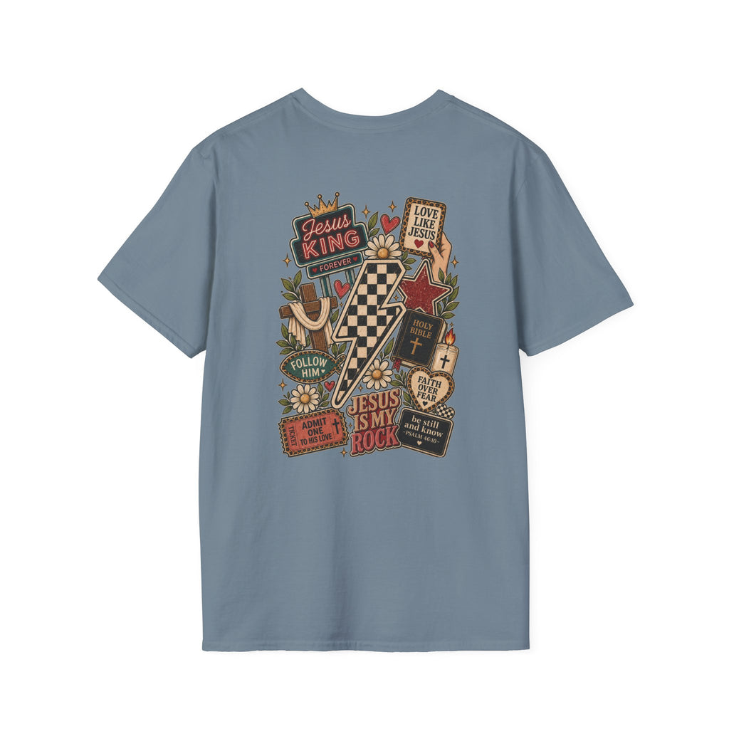 Jesus Is King T-Shirt — Retro Crown Faith Tee