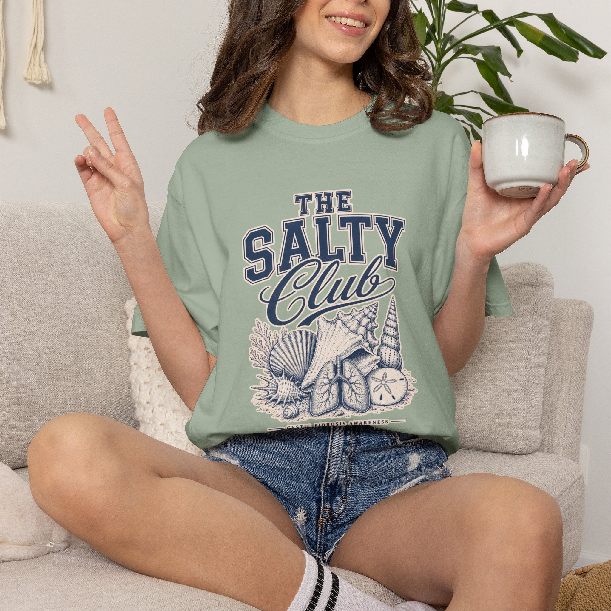 The Salty Club Beach T-Shirt — Nautical CF Awareness